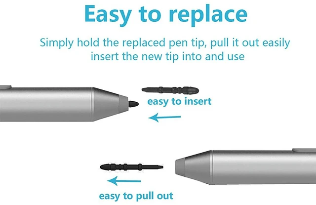 Alt view image 2 of 3 - AJMRTC 12 Pack Replacement Pen Tips Refill, 3Pcs Per Set, Compatible with Microsoft Surface Pro 3 Contact Stylus Pen, High Precision Stylus Nibs for Drawing Writing Note Taking