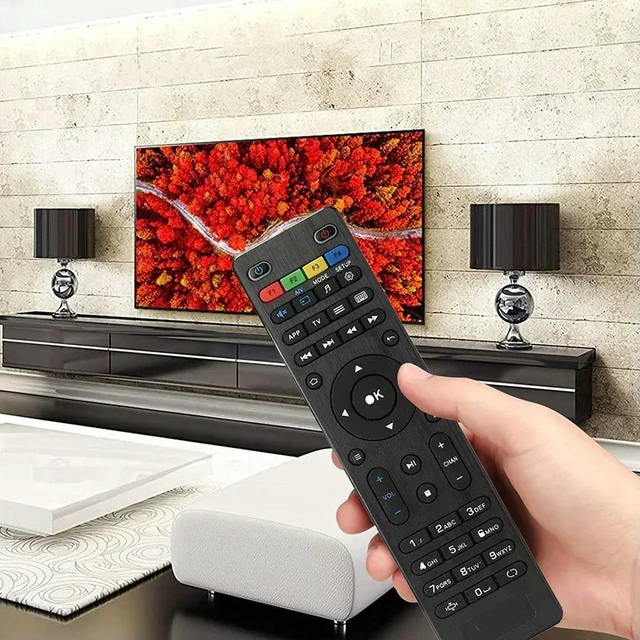 Alt view image 3 of 3 - AJMRTC Replacement Remote Control, IR Set Top Box Remote Compatible with MAG 250 255 260 261 270 271 275 349 350 351 IPTV Box, No Programming Needed, Direct Use STB Remote Controller