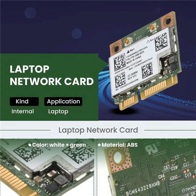 Alt view image 2 of 3 - AJMRTC BCM943228HMB Half Mini PCI-E Wireless Card, FRU 04W3764 Bluetooth 4.0 Dual Band WiFi Adapter, Compact Replacement Network Card for Lenovo E130 E135 E330 E335 E530 E535 E430 Laptops