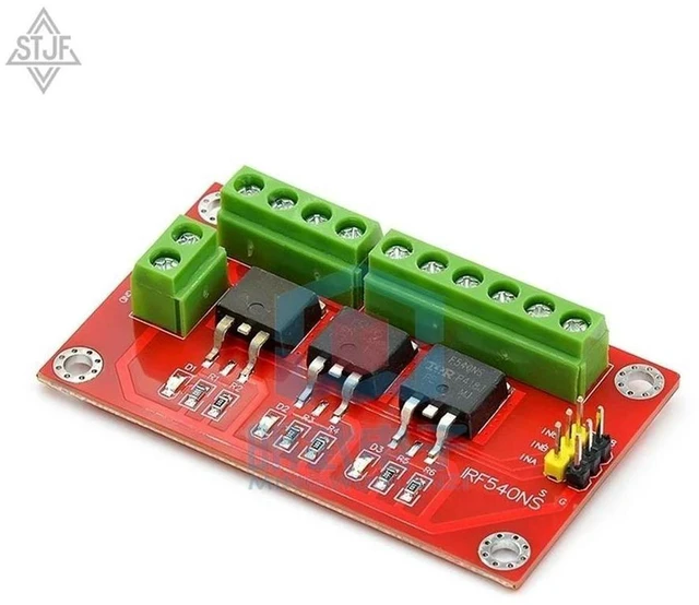 Alt view image 3 of 3 - AJMRTC IRF540 MOSFET Drive Module, 3 Channels Electronic Building Block, High Current FET Switch Module for Arduino ESP32 Raspberry Pi DIY Electronic Project