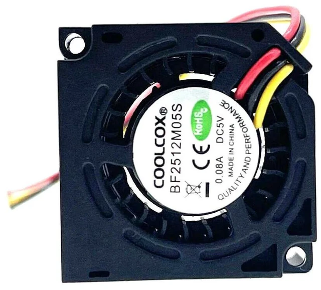 Alt view image 2 of 3 - AJMRTC BF2512M05S 25mm Centrifugal Blower Fan, 25X25X12mm DC Brushless Micro Cooling Fan 5V 0.08A 8000RPM Mini Turbo Cooler for Projector, UAV, Server, Embedded Devices, Small Electronics Heat Dissipa