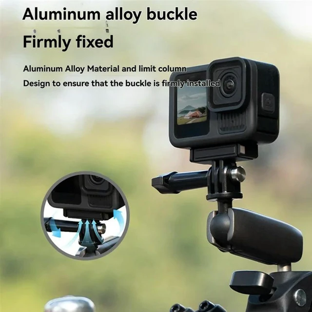 Alt view image 2 of 3 - AJMRTC Magnetic Quick Release Base Adapter Kit for GoPro Hero 13 Black, Two Prongs Action Camera Mount Accessory, Fast Switch Camera Mount for Helmet Chest Strap Hand Grip Outdoor Shooting