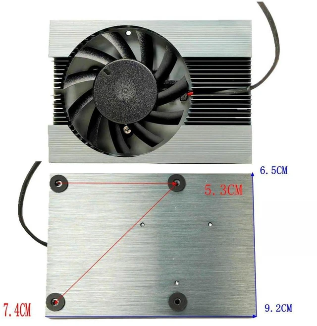 Main image of AJMRTC 53x53mm Low Profile Industrial Cooling Fan, 12V 0.09A 3900RPM, 53mm Mounting Hole PC Fan for CPU GPU Cooler, Graphics Card IPC Small Form Factor Heat Dissipation