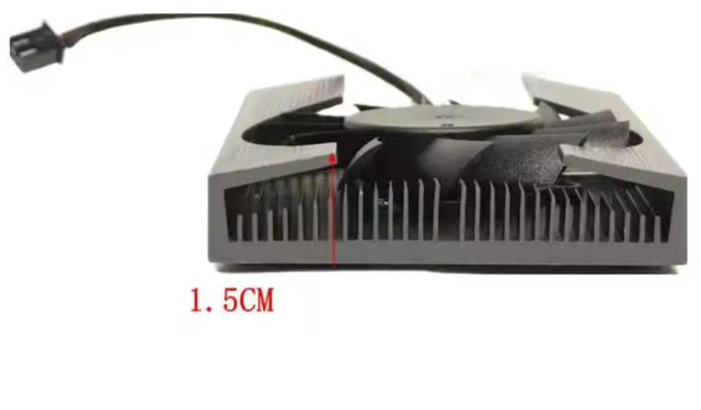 Alt view image 3 of 3 - AJMRTC 53x53mm Low Profile Industrial Cooling Fan, 12V 0.09A 3900RPM, 53mm Mounting Hole PC Fan for CPU GPU Cooler, Graphics Card IPC Small Form Factor Heat Dissipation