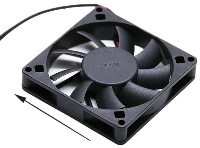 Alt view image 3 of 3 - AJMRTC 80mm 12V Ultra Thin Cooling Fan Replacement for ADDA AD0812MB-D91GP, 0.15A 8015 2-Wire Compact PC Chassis Fan, 80x15mm Slim Case Fan for Industrial & Computer Heat Dissipation