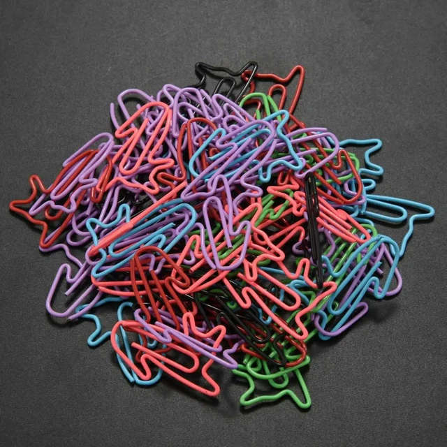 Alt view image 3 of 3 - AJMRTC 120Pcs Cute Funny Cat Paper Clips, Decorative Office Desk Accessories for Women, Unique Cute Office Supplies, Lovely Paper Clip Gift for Cat Lovers, Document Bookmark Holder