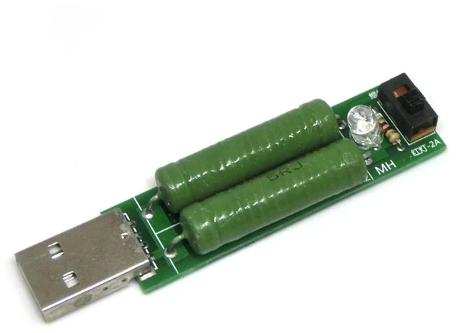 Alt view image 3 of 3 - AJMRTC USB Load Tester, 1A 2A Discharge Aging Resistor, USB Charger Current Detector, USB Power Adapter Discharge Load Testing Instrument for USB Power Bank, USB Charging Port Output Current Stability