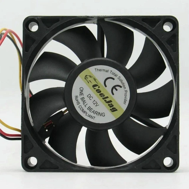Main image of AJMRTC R127015DU 70mm Cooling Fan, 7025 7CM DC 12V 4Pin Ball Bearing Fan, 2500-4500RPM Adjustable Speed High Efficiency Replacement Fan for PC Case, Industrial Equipment Heat Dissipation