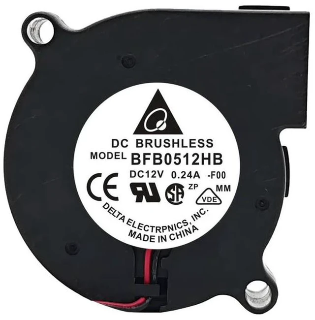 Alt view image 2 of 3 - AJMRTC BFB0512HB 12V DC Blower Fan, 0.24A 2.88W 50x50x15mm 5015 Centrifugal Turbo Fan, 11866RPM High Speed Brushless Cooling Fan for 3D Printer, Industrial Equipment, Power Supply, LED Light Ventilati