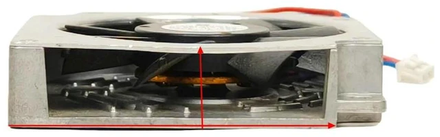 Alt view image 3 of 3 - AJMRTC UDQFSDH01 4510 45mm DC 5V Blower Fan, 0.17A 6100RPM Ultra Thin Centrifugal Turbo Fan, 45x45x10mm Side Air Outlet Cooling Fan for Laptop Chip Heat Dissipation, Small Electronic Devices