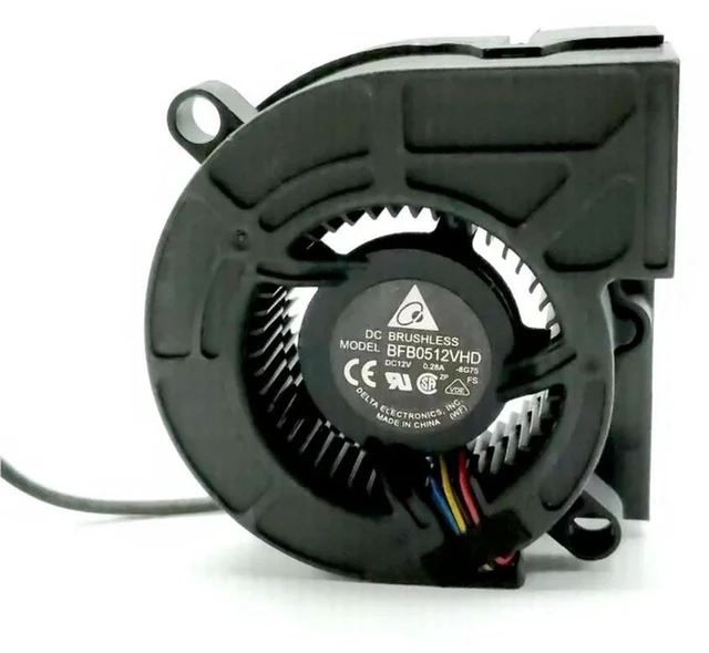 Alt view image 2 of 3 - AJMRTC BFB0512VHD 5020 50mm DC 12V Turbo Blower Fan, 0.28A 4-Wire PWM Centrifugal Cooling Fan, 50x50x20mm Side Air Outlet Replacement Fan for Projector Heat Dissipation, Industrial Electronic Equipmen