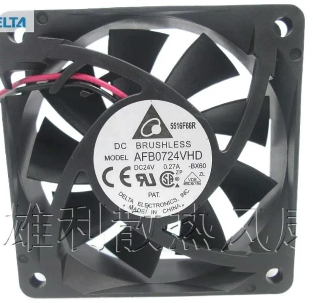 Main image of AJMRTC AFB0724VHD 7020 70mm DC 24V Cooling Fan, 0.27A Dual Ball Bearing Brushless Fan, 70x70x20mm 7CM Replacement Fan for Inverter, Industrial Cabinet, Power Supply and Automation Equipment Heat