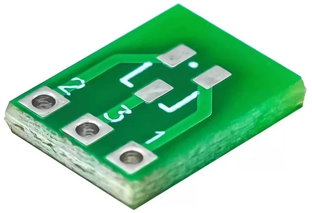 Alt view image 3 of 3 - AJMRTC 10Pcs SOT23 Adapter Board, SOT-23-3 Patch to SIP Pinboard, SMD to DIP Converter for Transistor, MOSFET Field Effect Tube, Voltage Regulator Tube, Electronic Soldering Experiment DIY PCB Kit