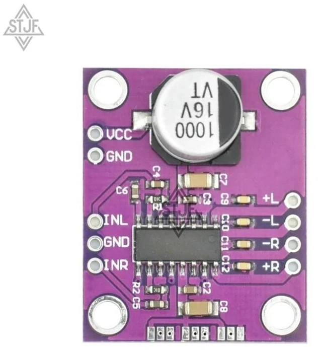 Alt view image 3 of 3 - AJMRTC 1PCS CJMCU-8406 PAM8406 Stereo Class D Audio Power Amplifier Module, No Interference 5Wx2 Dual Channel Amp Board, Volume Adjustable Development Board for Arduino Raspberry Pi DIY Speaker Audio