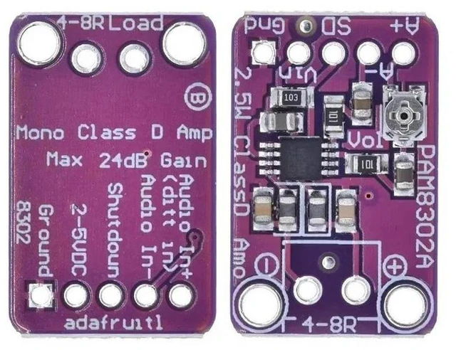 Alt view image 2 of 3 - AJMRTC 1PCS PAM8302 2.5W Single Channel Mono Class D Audio Power Amplifier Module, Filterless Low Noise Amp Development Board for Arduino Raspberry Pi DIY Portable Speaker Audio Project