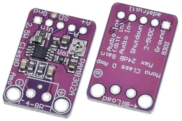 Alt view image 3 of 3 - AJMRTC 1PCS PAM8302 2.5W Single Channel Mono Class D Audio Power Amplifier Module, Filterless Low Noise Amp Development Board for Arduino Raspberry Pi DIY Portable Speaker Audio Project