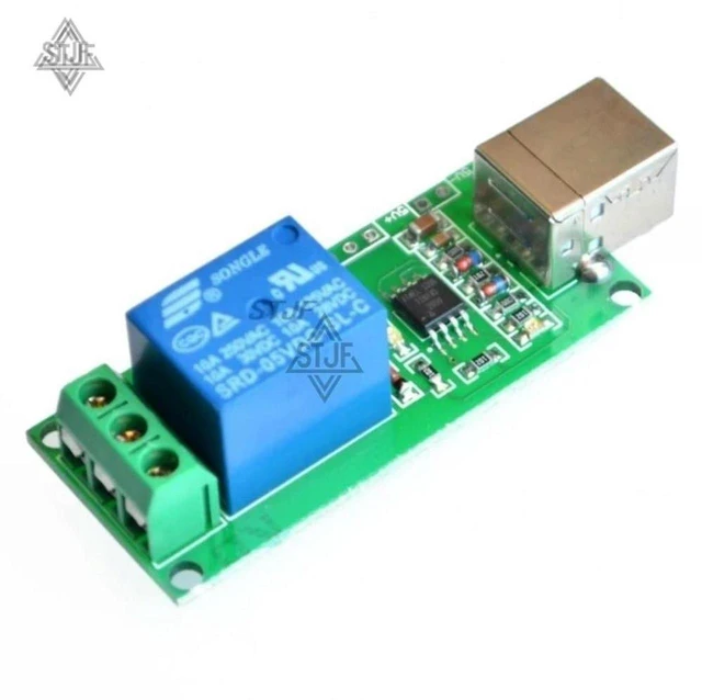 Main image of AJMRTC 1 Channel 5V USB Relay Module, Programmable Computer Control USB Relay Switch Board, USB Powered Relay Controller for Home Automation Industrial Equipment On Off Control