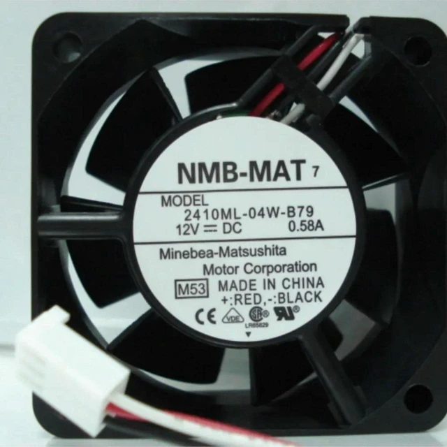 Alt view image 3 of 3 - AJMRTC Replacement Fan for 2410ML-04W-B79 -F62, 6025 60x60x25mm DC 12V 0.58A 3-Wire Cooling Fan, 6cm Server Inverter Fan for Industrial Equipment Heat Dissipation