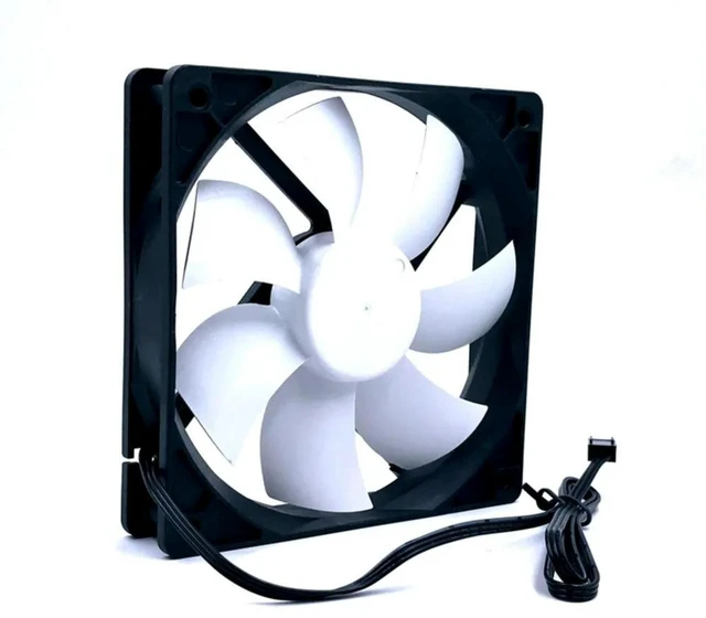 Alt view image 2 of 3 - AJMRTC 120mm Computer Case Fan, DC 12V 0.1A 1250RPM Silent Quiet Axial Cooling Fan, 120x120mm High Airflow Low Noise Fan for PC Chassis Electronic Equipment Heat Dissipation