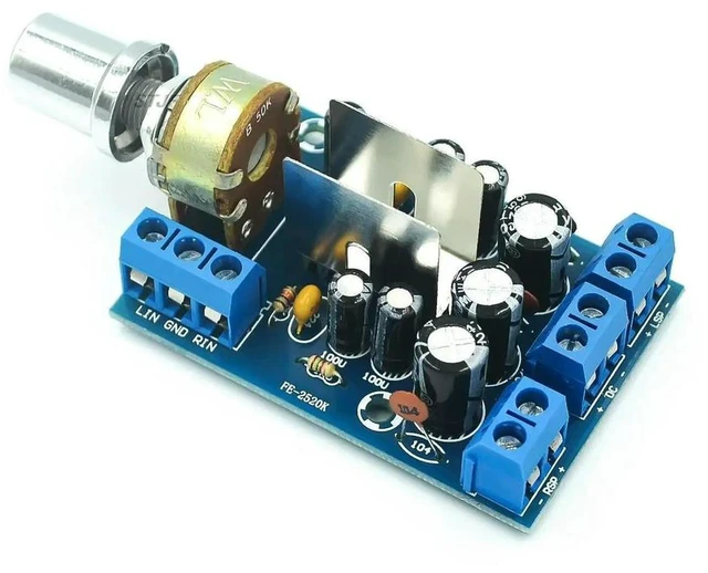 Alt view image 2 of 3 - AJMRTC TEA2025B Audio Power Amplifier Board, 2.0 Channel Stereo Mini Digital AMP Module, 3W×2 Dual Channel Amplifier, DC5-12V AC5-9V for Home Sound Theatre Speaker Audio DIY Project