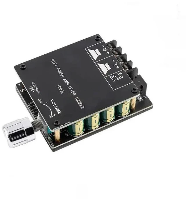 Alt view image 2 of 3 - AJMRTC ZK-1002L Bluetooth 5.0 Digital Audio Amplifier Board, 100W×2 Stereo Mini Power AMP Module, DC12V-24V High Power Bluetooth Amplifier for DIY Speaker Home Audio System