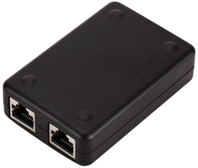 Alt view image 2 of 3 - AJMRTC 2 Pack Mini 2 Port RJ45 LAN Network Switch Box, Ethernet Internet Adapter RJ45 Splitter Switch, 2 Way RJ45 Network Hub for Computer Router LAN Signal Distribution