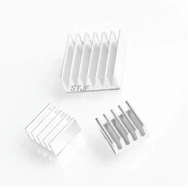 Alt view image 2 of 2 - AJMRTC 3Pcs Pure Aluminum Heatsink Kit with Adhesive Tape, Raspberry Pi Cooling Radiator Cooler Set for Raspberry Pi 2 Model B, Raspberry Pi 3, Thermal Paste Tape for Chip Heat Dissipation