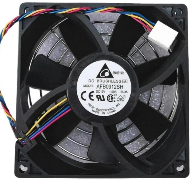 Main image of AJMRTC Replacement Fan for Delta AFB0912SH, 9025 9225 9cm 92×92×25mm DC12V 1.0A High Speed Cooling Fan, 4-Wire PWM Dual Ball Bearing Fan for PC Case CPU Industrial Equipment