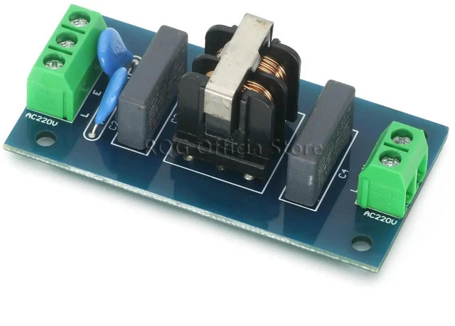Alt view image 3 of 3 - AJMRTC EMI Power Filter Module, 220V 2A Noise Suppression Filter Board, Sound Booster Socket EMI Filter for Audio System, Power Supply Noise Reduction