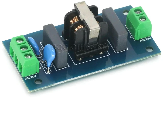 Alt view image 2 of 3 - AJMRTC EMI Power Filter Module, 220V 2A Noise Suppression Filter Board, Sound Booster Socket EMI Filter for Audio System, Power Supply Noise Reduction