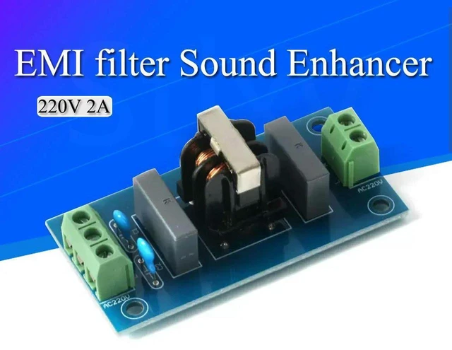 Main image of AJMRTC Stlxy EMI Filter Module, 220V 2A Sound Booster Filter Socket Power Board, AC Electromagnetic Interference Noise Suppression Filter for Audio System Power Purification