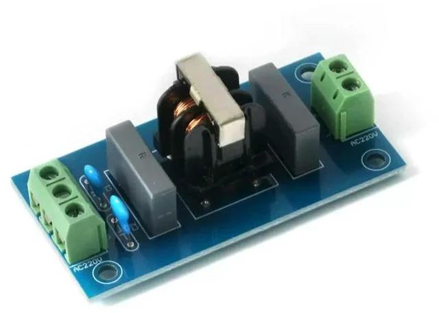 Alt view image 2 of 3 - AJMRTC Stlxy EMI Filter Module, 220V 2A Sound Booster Filter Socket Power Board, AC Electromagnetic Interference Noise Suppression Filter for Audio System Power Purification