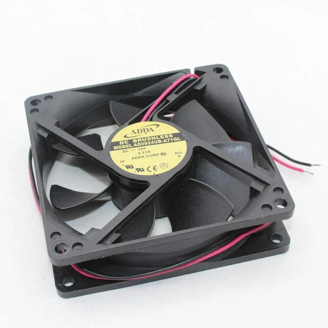 Main image of AJMRTC 9225 Double Ball Axial Cooling Fan, 92x92x25mm DC 24V 0.21A Inverter Fan Replacement for ADDA AD0924UB-A71GL, 9cm Industrial Chassis Cooling Fan