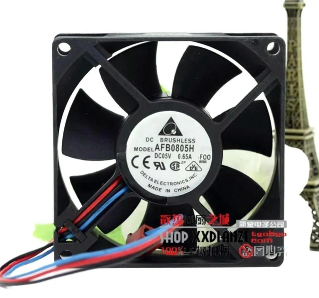 Main image of AJMRTC 1Pcs Delta AFB0805H Replacement Fan, 8025 80x80x25mm DC 5V Dual Ball Bearing Axial Cooling Fan, 3000RPM 35.31CFM 8CM High Airflow Cooling Fan
