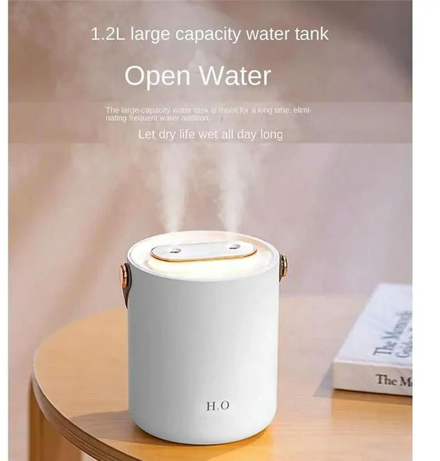 Alt view image 2 of 3 - AJMRTC 1.2L Large Capacity Plug-in Humidifier, High Volume Air Purification Water Diffuser, Quiet Desktop Humidifier for Bedroom, Home Indoor Use