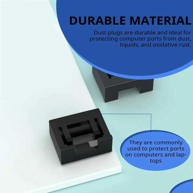 Main image of AJMRTC 10Pcs USB Dust Plug, Universal USB Port Cover Cap USB Security Lock, Dustproof Protector for PC, Notebook, Laptop USB Charging Port