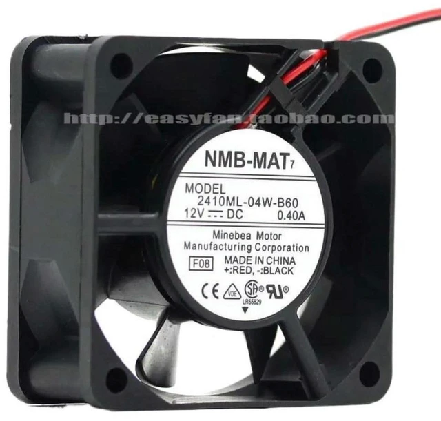 Main image of AJMRTC 2410ML-04W-B60 Replacement 60mm Case Fan, 6025 60x60x25mm 6CM DC 12V Dual Ball Bearing Cooling Fan 0.40A High Speed Axial Fan for Computer Case, Power Supply, Industrial Equipment