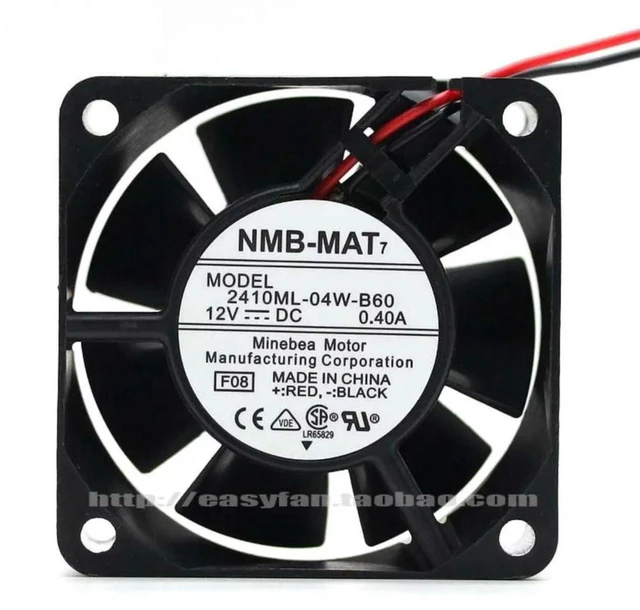 Alt view image 3 of 3 - AJMRTC 2410ML-04W-B60 Replacement 60mm Case Fan, 6025 60x60x25mm 6CM DC 12V Dual Ball Bearing Cooling Fan 0.40A High Speed Axial Fan for Computer Case, Power Supply, Industrial Equipment