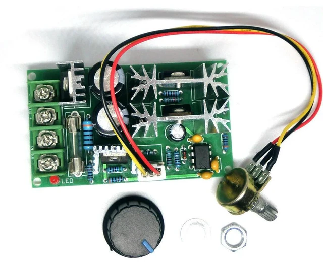 Alt view image 3 of 3 - AJMRTC DC Motor Speed Controller, DC10-60V 20A High Power PWM Motor Speed Regulator Drive Module, 12V 24V 36V 48V DC Current Regulator for Brushed DC Motor Speed Control DIY Projects