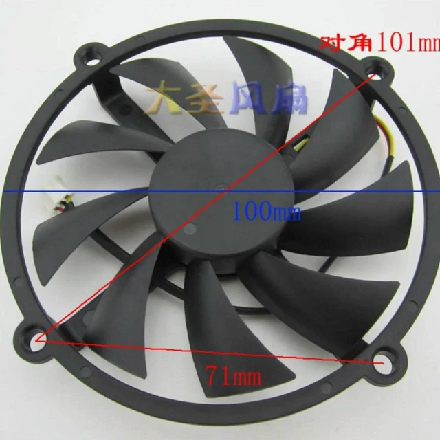 Alt view image 2 of 3 - AJMRTC PLA09215D12M Graphics Card Cooling Fan, DC 12V 0.35A Ball Bearing GPU Fan, 92x15mm Frameless VGA Fan Replacement for Radeon HD5850 HD5870 HD5830 Video Card Cooling