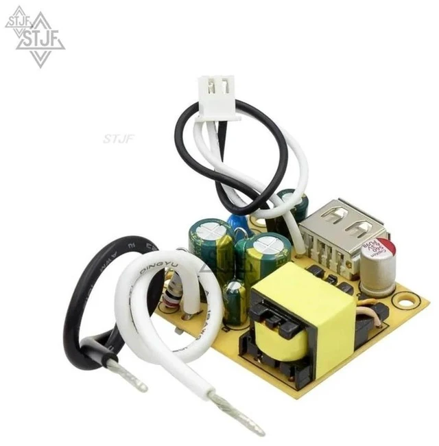 Alt view image 2 of 3 - AJMRTC 5V 2A 10W Built-in Power Driver Module, Small Volume AC-DC Power Supply Board Transformer with Mounting Holes, Isolated Step Down Power Converter for Electronic DIY Projects