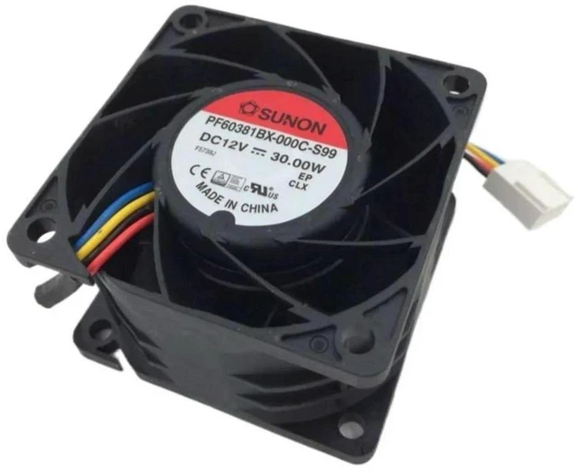 Main image of AJMRTC PF60381BX-000C-S99 6038 Cooling Fan, 60x60x38mm DC12V 30W High Speed Axial Fan, Dual Ball Bearing Server Industrial Chassis Cooler Fan for High Heat Load Equipment