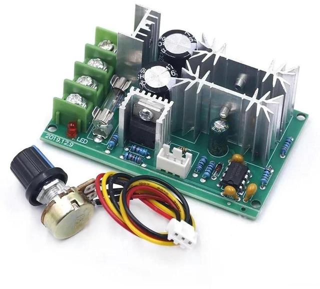 Alt view image 2 of 3 - AJMRTC DC10-60V PWM Motor Speed Controller, 20A High Power DC Motor Speed Regulator Switch, Adjustable Voltage Motor Drive Module for DC Brushed Motor Speed Control