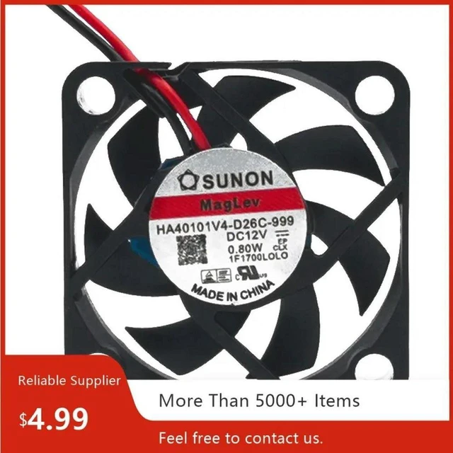 Main image of AJMRTC HA40101V4-D26C-999 4010 Axial Cooling Fan, 40x40x10mm DC 12V 0.80W, High Speed 40mm Industrial Fan Replacement for Server, Inverter, Chassis, Power Supply Heat Dissipation