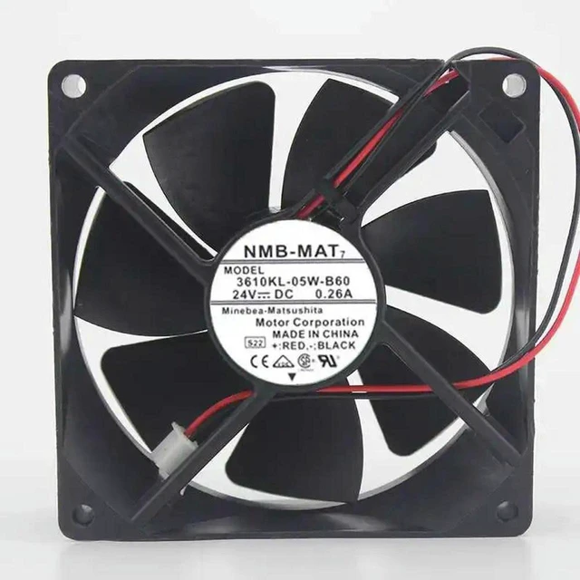 Main image of AJMRTC 3610KL-05W-B60 9225 Axial Cooling Fan, 92x92x25mm DC 24V 0.26A Dual Ball Bearing Fan, Replacement Fan for Inverter, Industrial Cabinet, Power Supply Heat Dissipation