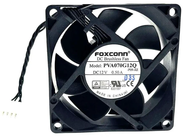 Alt view image 3 of 3 - AJMRTC 2Pcs PVA070G12Q DC Brushless Cooling Fan, 7025 70x70x25mm DC12V 0.50A 4-Wire PWM High Speed Fan, Replacement Cooler for Industrial Chassis, Power Supply and Electronic Equipment Heat Dissipatio