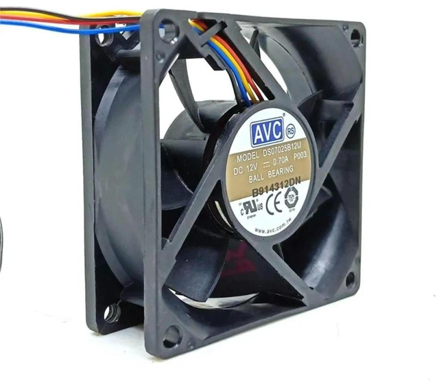 Main image of AJMRTC DS07025B12U 7025 PC Case Cooling Fan, 70x70x25mm 70mm DC 12V PWM Large Airflow Chassis Fan, 4 Pin PWM Adjustable Speed Fan for PC CPU, Computer Case and Electronic Equipment Heat Dissipation