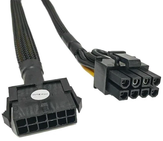 Main image of AJMRTC 50cm PCIE 5.0 12pin 12VHPWR to 8Pin PCIe GPU Power Cable, 12VHPWR to 8 Pin PCI Express Graphics Card Power Cord for AI Computer, RTX3090 GPU Power Supply Replacement Wire