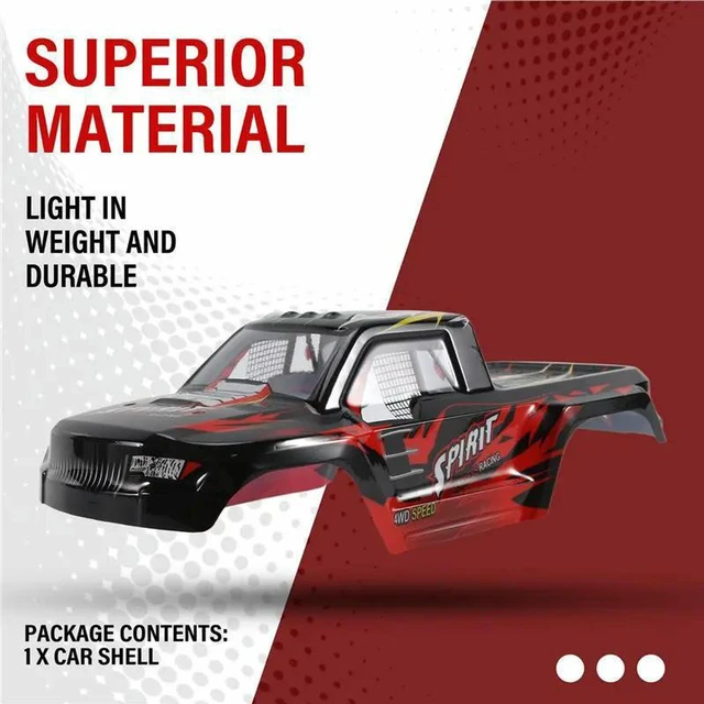 Alt view image 2 of 3 - AJMRTC RC Car Body Shell Cover, Replacement Car Shell Compatible with XLF X04 X-04 1/10 Scale Brushless Monster Truck, RC Vehicle Protective Body Cover, RC Car Spare Repair Accessories