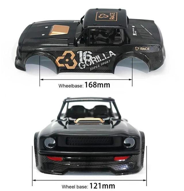 Main image of AJMRTC RC Car Body Shell Cover, Replacement Body Shell Compatible with SG 1604 SG1604 SG-1604 1/16 Scale RC Car, RC Vehicle Protective Car Shell, RC Hobby Spare Repair Accessories